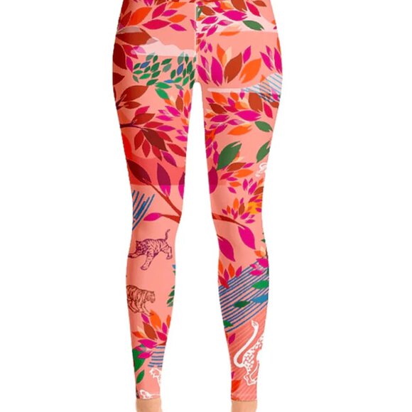 Jessie Zhao High Waist Yoga Leggings In Crossing Red Medium - Picture 4 of 9